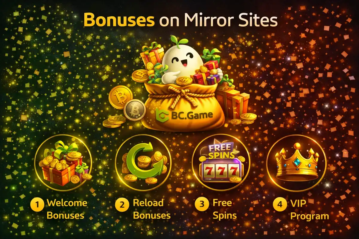 💰 BC.Game Bonuses on Mirror Sites